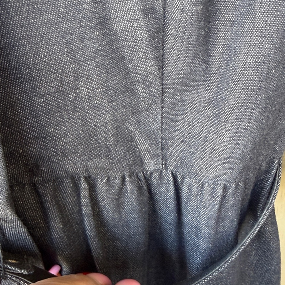 Vintage Melissa Lane Black Dress with White Lace Collar & pearl buttons - Picture 8 of 15